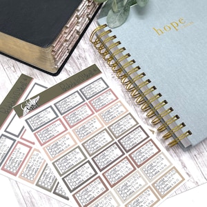 Bible Reading Plan Stickers: Christian Planner Stickers