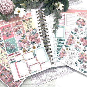 Virtuous Woman Faith Sticker Sheets| Christian Planner Stickers| Spring Stickers| Floral Stickers|Bible Stickers| Journal StickerSets