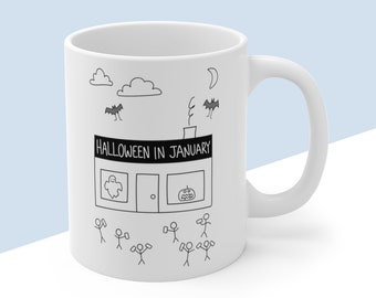 Bojacke Horseman - Halloween im Januar! - Todd Chavez und Mr. Peanutbutter Verkaufen einen Halloween Store im Januar für Bojacke - Lustige Tasse