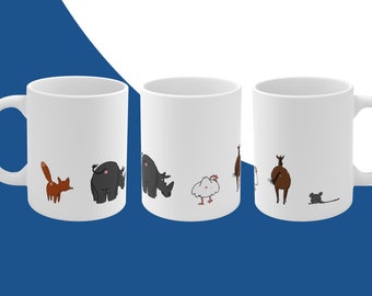 Bob&#39;s Burgers Aunt Gayle&#39;s Animal Anus Paintings Mug - Fox, Rhino, Chicken, Horse, Mouse Butts - Funny Gift Idea