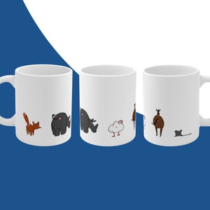 Bob's Burgers Aunt Gayle's Animal Anus Paintings Mug - Fox, Rhino, Chicken, Horse, Mouse Butts - Funny Gift Idea