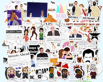 May include: A collection of colorful stickers featuring characters and quotes from the animated television series 'BoJack Horseman'. The stickers include various scenes and characters from the show, such as BoJack Horseman, Diane Nguyen, Mr. Peanutbutter, Princess Carolyn, and Todd Chavez. The stickers are perfect for adding a touch of humor and nostalgia to laptops, water bottles, notebooks, and other surfaces.