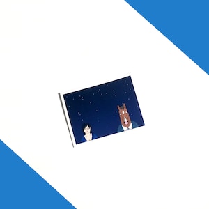 Bojack Horseman slotscène met Bojack en Diane Nguyen Rooftop Sticker - Sterrennachthemel, Liefde en Vriendschap, Finale, Einde, Stickers