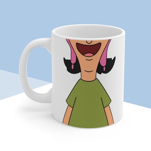 Louise Belcher from Bob&#39;s Burgers Face Mug - Double-Sided Design - Funny Christmas Gift Idea, Gifts for Her, Stocking Stuffer