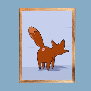 Bob's Burgers Aunt Gayle's Fox Anus Painting Print A3 A4 A5 - Animal Wall Art, Funny Gift Idea, Birthday Christmas Gifts, Gifts for Him Her