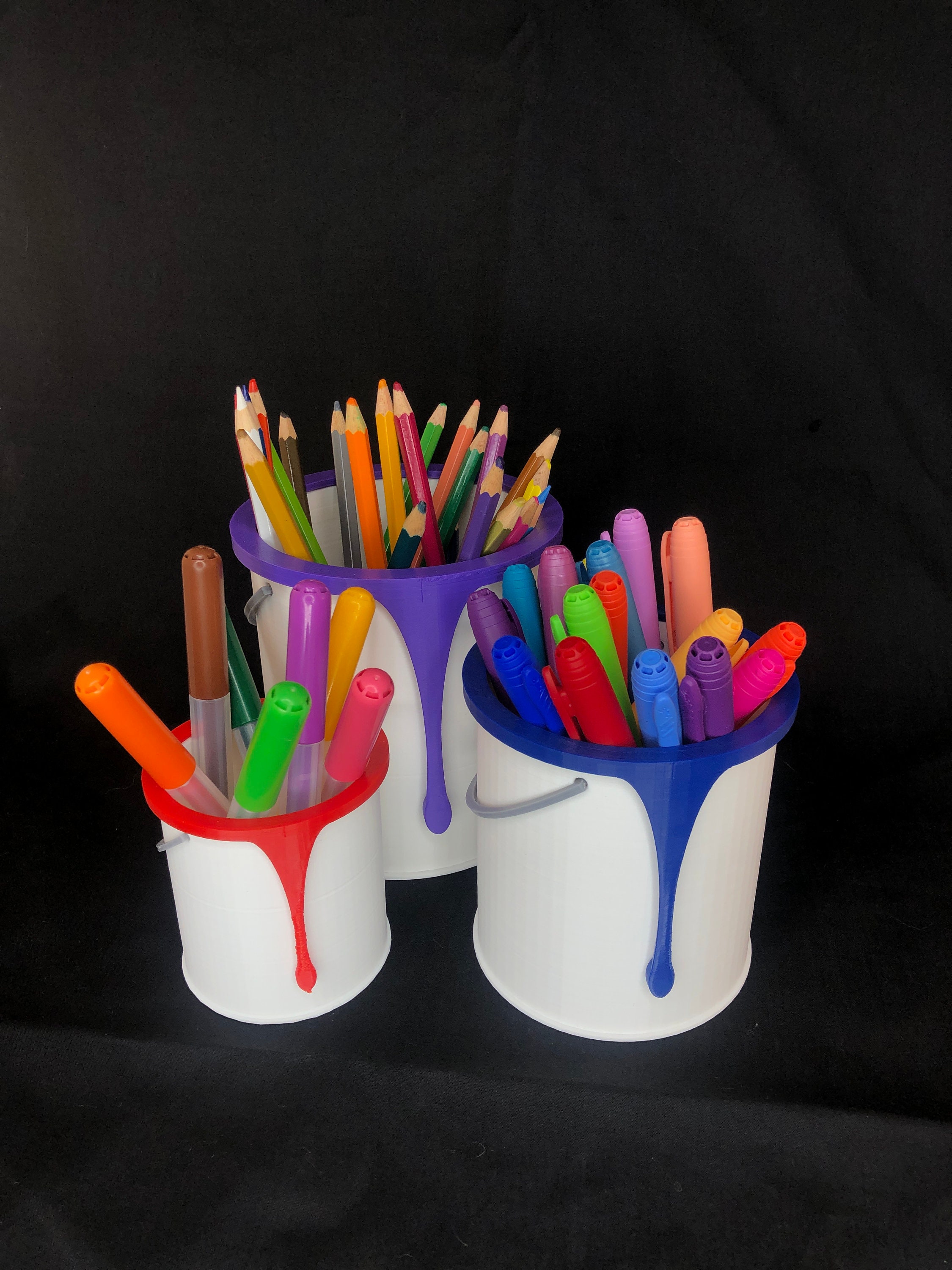 Paint Pot Pencil Cup large Bright Pencil Cup Bright Pot Etsy