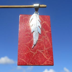 Coral pendant silver 925