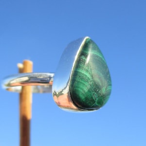 Malachite - Ring size 17.25 Silver 925