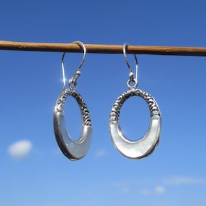 Mother of pearl earrings silver 925