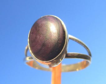 Sugilite from South Africa, ring size 18, 925 silver