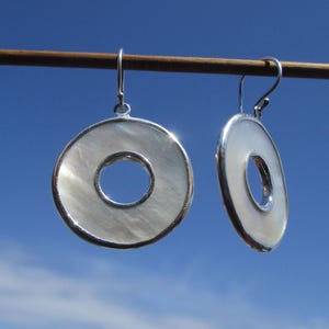 Mother of pearl earrings silver 925