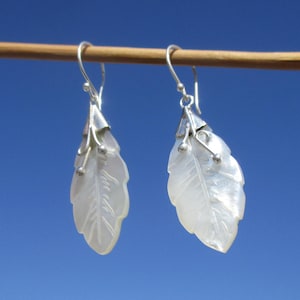 Mother of pearl earrings silver 925