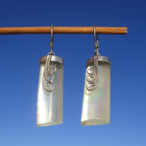 Mother of pearl earrings silver 925