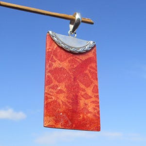 Coral pendant silver 925