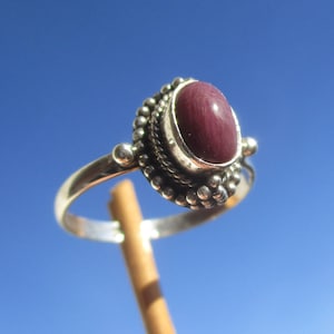 Ruby, ring size. 17.5 - silver 925