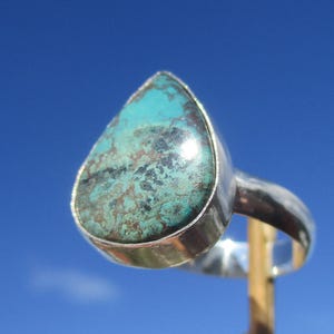 Shattuckite - ring size. 19.75 - silver 925