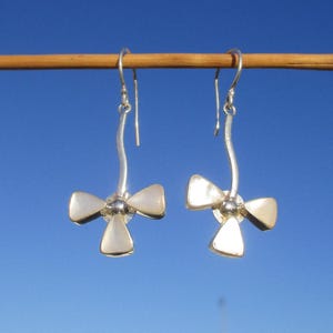 Mother of pearl earrings silver 925