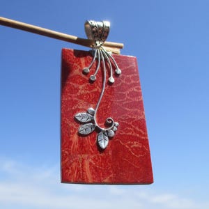 Coral pendant silver 925