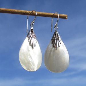 Mother of pearl earrings silver 925
