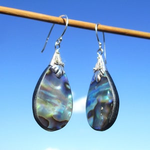 Abalone - mother of pearl - earrings silver 925