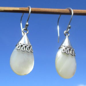 Mother of pearl earrings silver 925