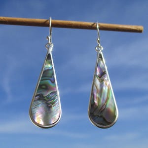 Abalone - mother of pearl - earrings silver 925