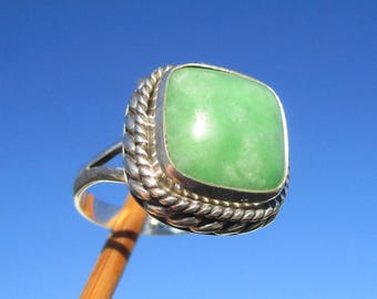 Anello con crisoprasio, misura 17 - Argento 925