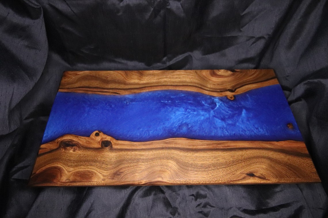 Made To Order Custom Walnut Epoxy River Cutting Board Etsy