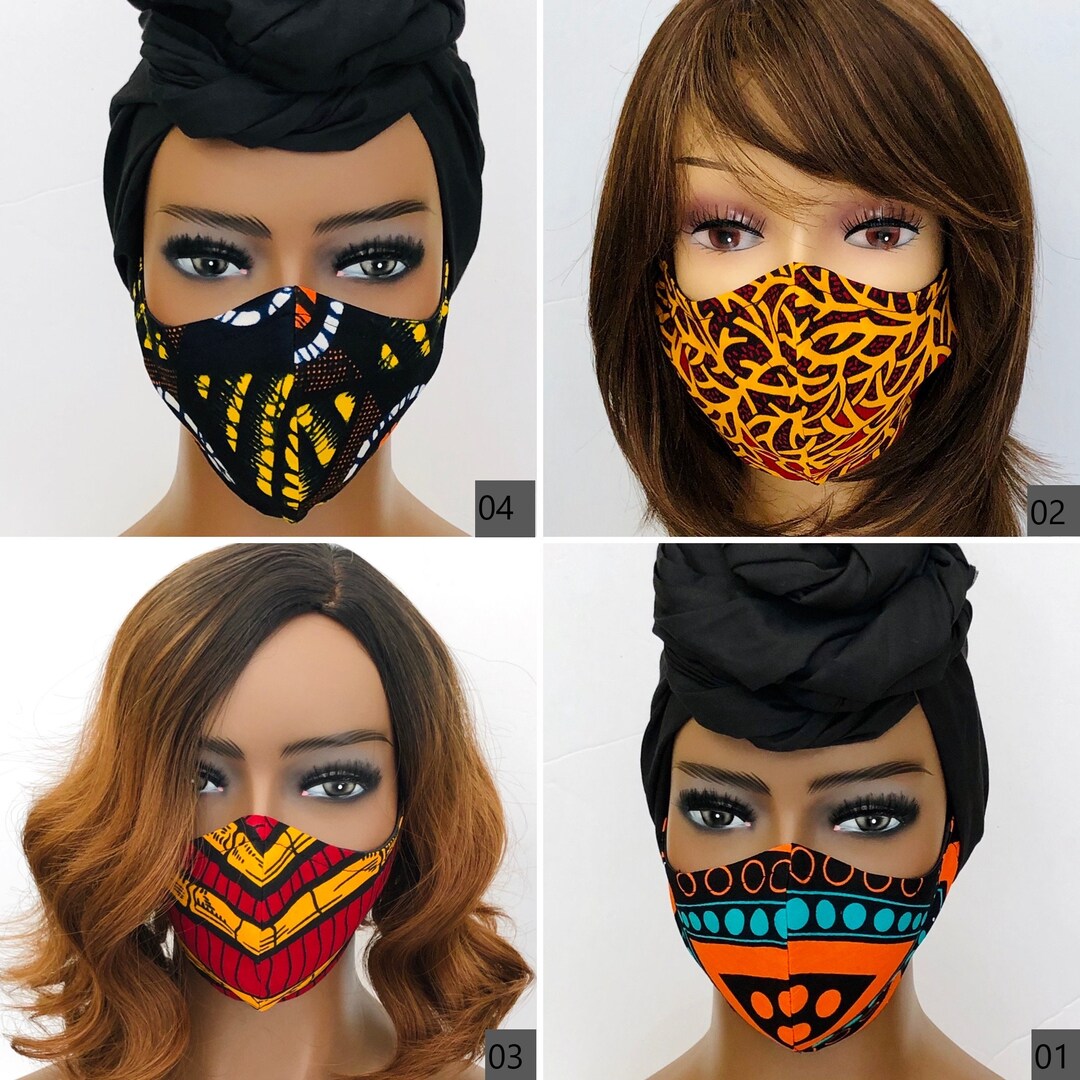 Face Mask With Nose Wire Filter Pocket and Ear Loops. 2 or Etsy