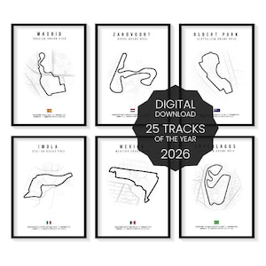 F1 Track Poster Bundle 2026 | Formula 1 Wall Art (Digital Download)