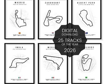 F1 Track Poster Bundle 2026 | Formula 1 Wall Art (Digital Download)