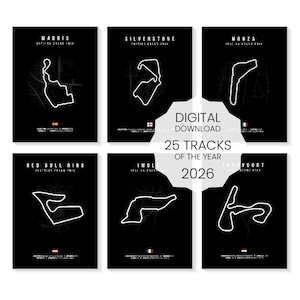 Formula 1 Track Poster Bundle | F1 Circuit Art Prints (Digital Download)
