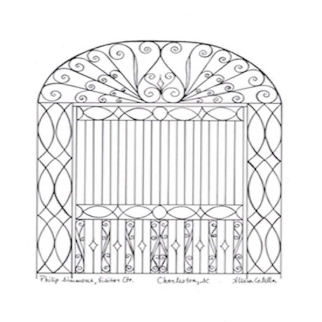 Charleston, SC Art Print, Charleston Gates Wall Art, Philip Simmons