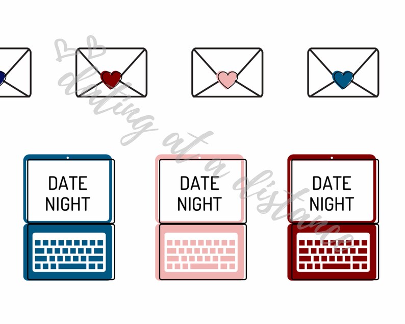 Long Distance Love Sticker Long Distance Relationship Printable Planner Stickers | Bullet Journal ...