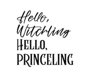 Hej häxa Hej prins | Glastroninspirerad Svg | Dorian | Manon | Cricut | Silhuett | Digital klippfil | Direktnedladdning