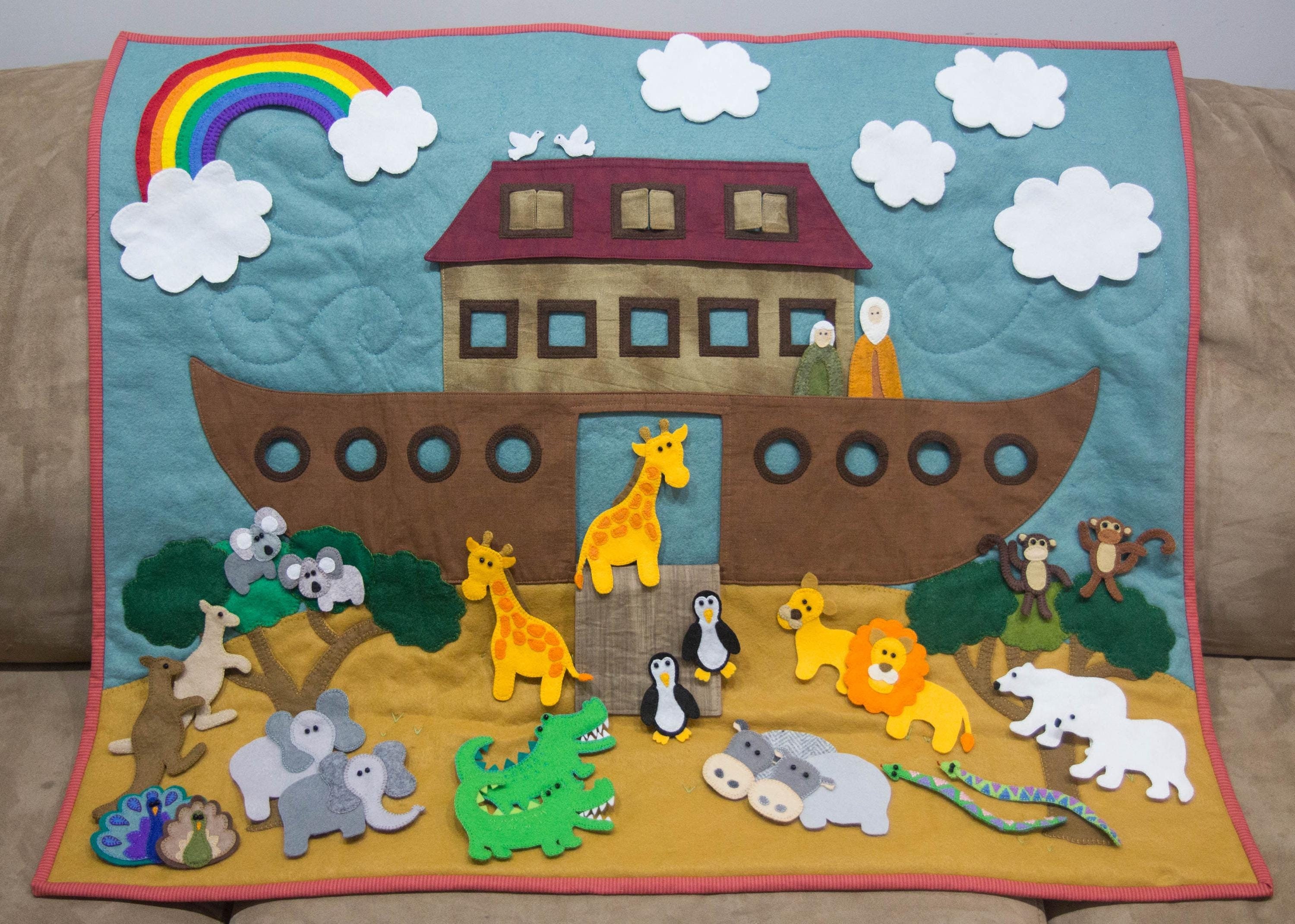 Beginner's Bible Set Di Figure In Feltro Per Flannelboard - L'Arca Di Noè (21 Pezzi)