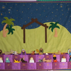 Nativity Advent Calendar Felt Scene PDF Pattern image 2