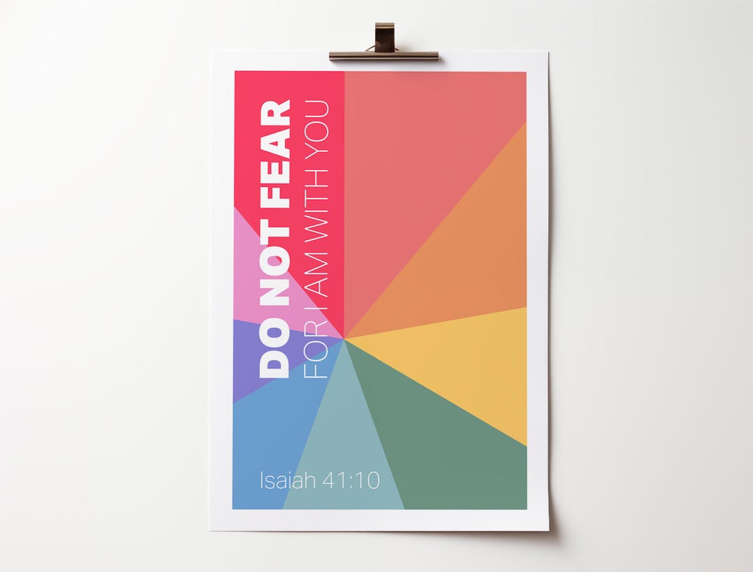 Do Not Fear Poster. Isaiah 41 Verse 10. Christian Wall Art. - Etsy