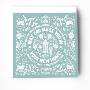 Nouvelle carte chrétienne à la maison avec le vers de bible. Style scandinave. 2 Thessaloniciens 3:16