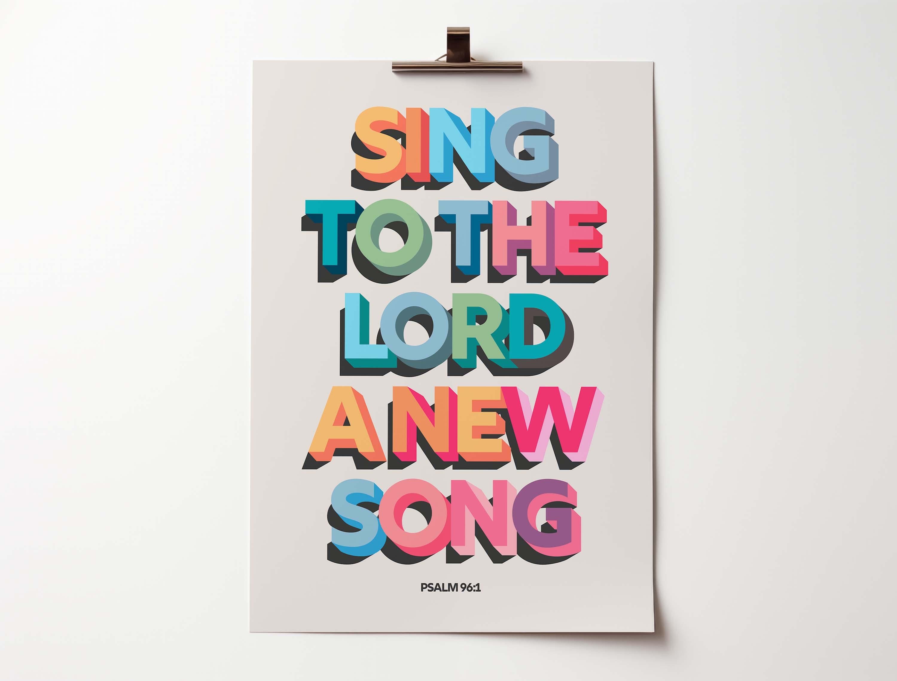 Sing to the Lord a New Song Wall Art - Etsy
