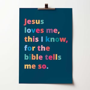 Jesus loves me, this I know. Christian wall art