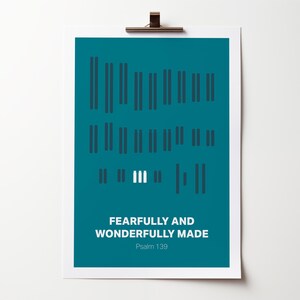 Trisomy 21 | Down syndrome Psalm 139 poster | Fearfully and wonderfully made