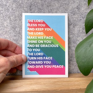 Set di cartoline cristiane. "Il Signore ti benedica e ti custodisca"