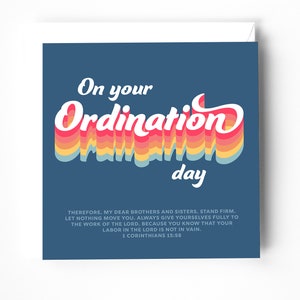 Tarjeta de ordenación con versículo bíblico