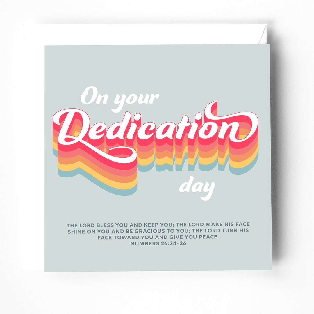 Dedication Card With Bible Verse - Etsy