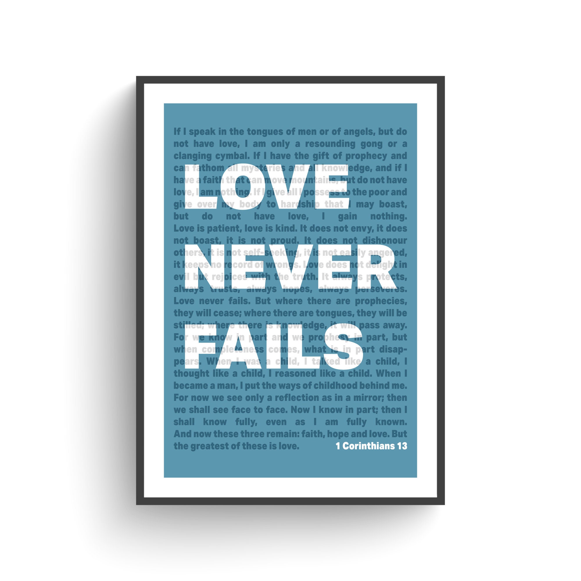 1 Corinthians 13 Poster - Etsy UK