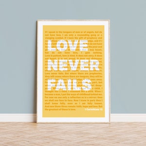 1 Corinthians 13 poster | Love Never Fails