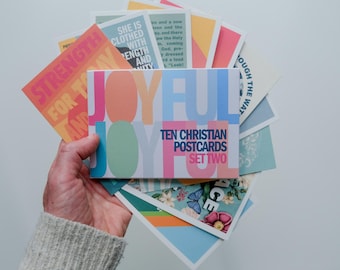 Pack of 10 Christian postcards. SET TWO