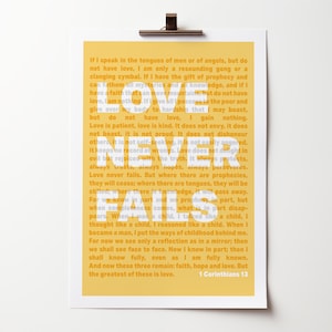 1 Corinthians 13 poster | Love Never Fails