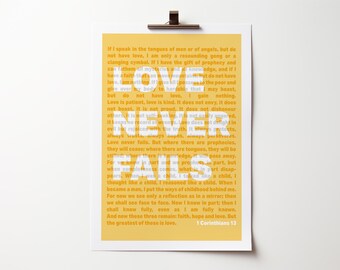 Poster di 1 Corinzi 13 / L'amore non viene mai meno